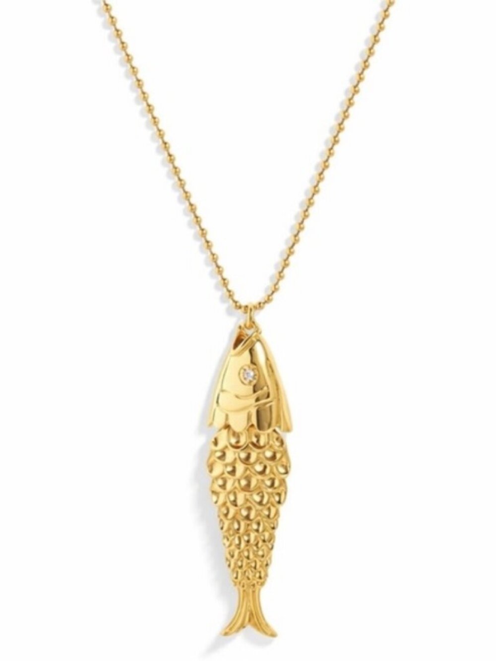 New! Gold Dorado Fish Pendant Necklace (3024) NWOT